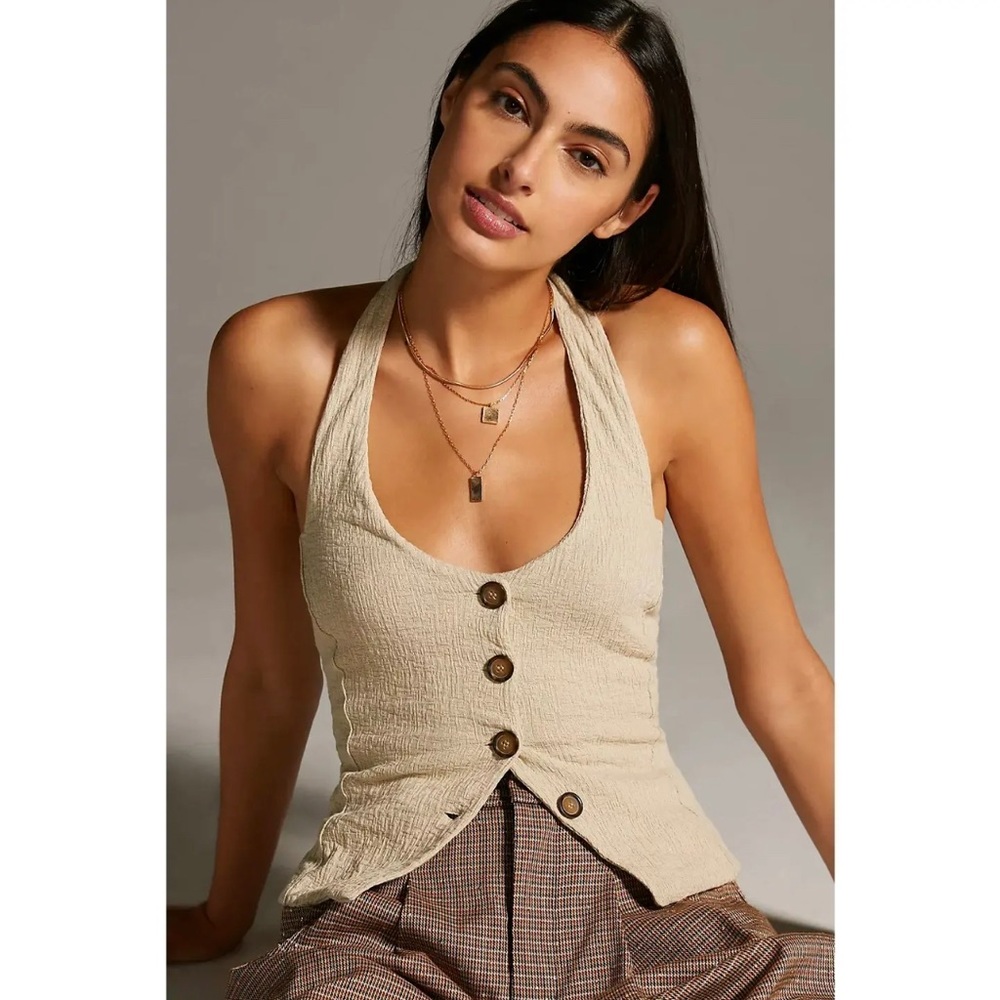 Anthropologie Halter Vest